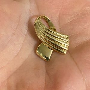 Vintage Estate 14k Gold Ribbon Pendant / charm